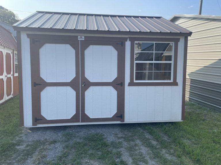 10×12 Utility Shed – Barn White